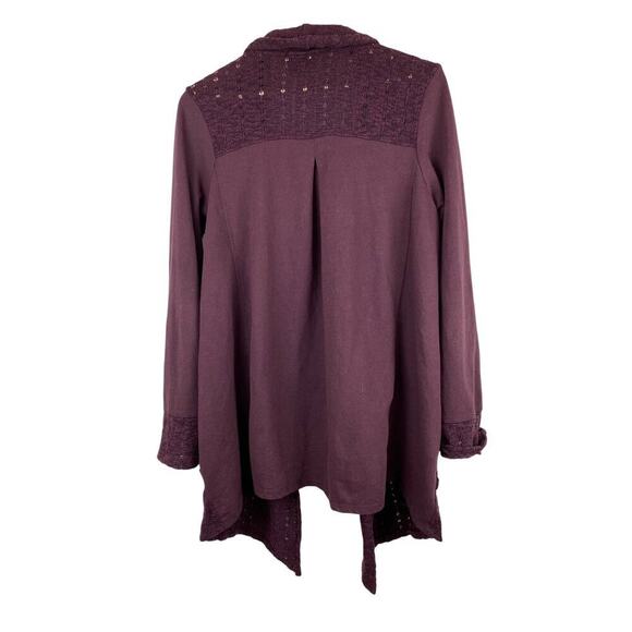 Anthropology Saturday Sunday Women's M Purple Open Duster Cardigan - Picture 4 of 9